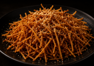 揚げパスタ(チーズ仕上げ)